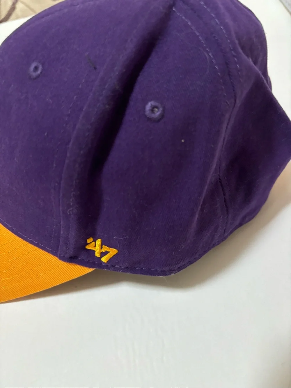 Minnesota Vikings Youth Hat in Purple with Black Trim